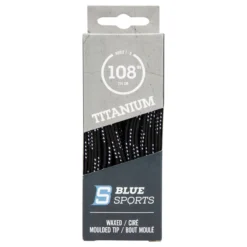 Blue Sports Titanium Waxed Molded Tip Laces