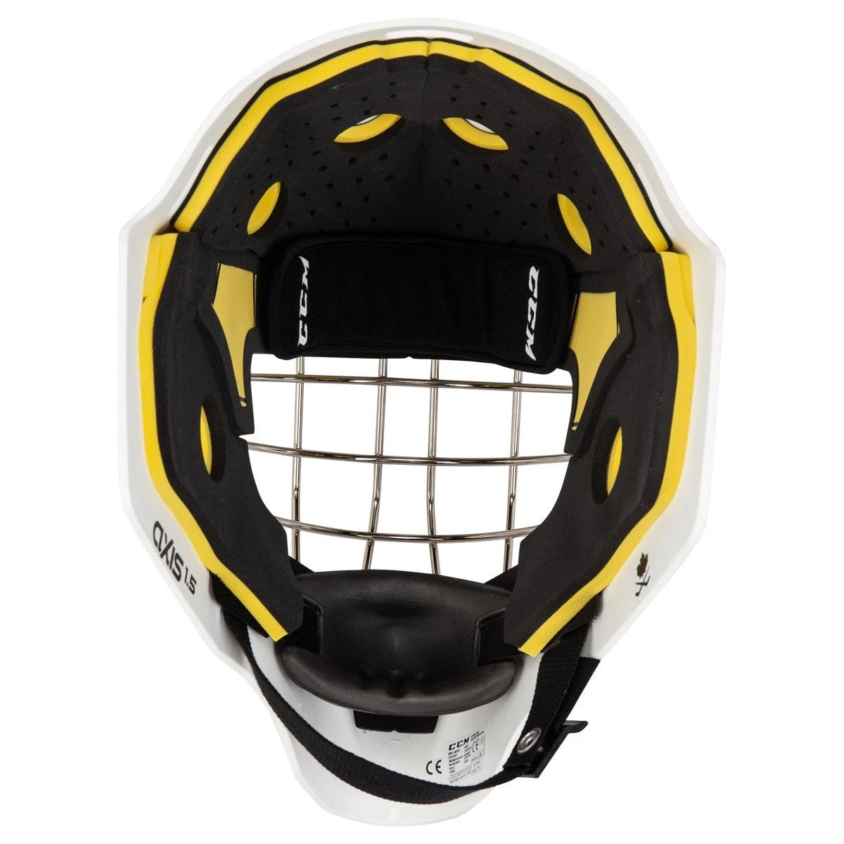 CCM Axis A1.5 Junior Certified Straight Bar Goalie Mask - Team - Image 6