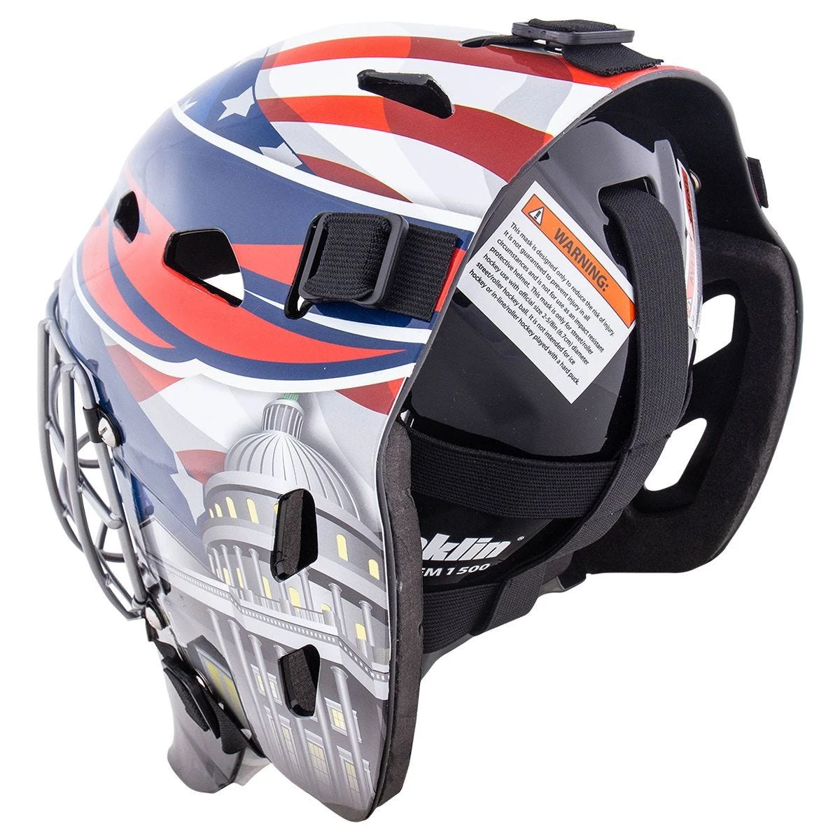 Washington Capitals Franklin GFM 1500 Goalie Face Mask - Image 3