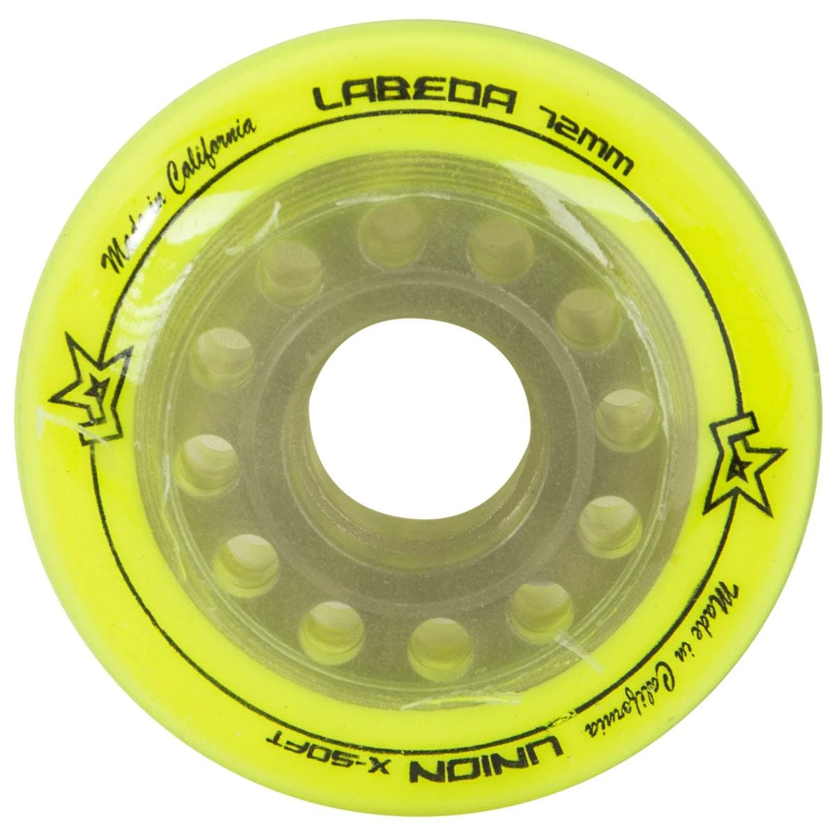 Labeda Union X-Soft 74A Roller Hockey Wheel - Yellow - 4 Pack - Image 4